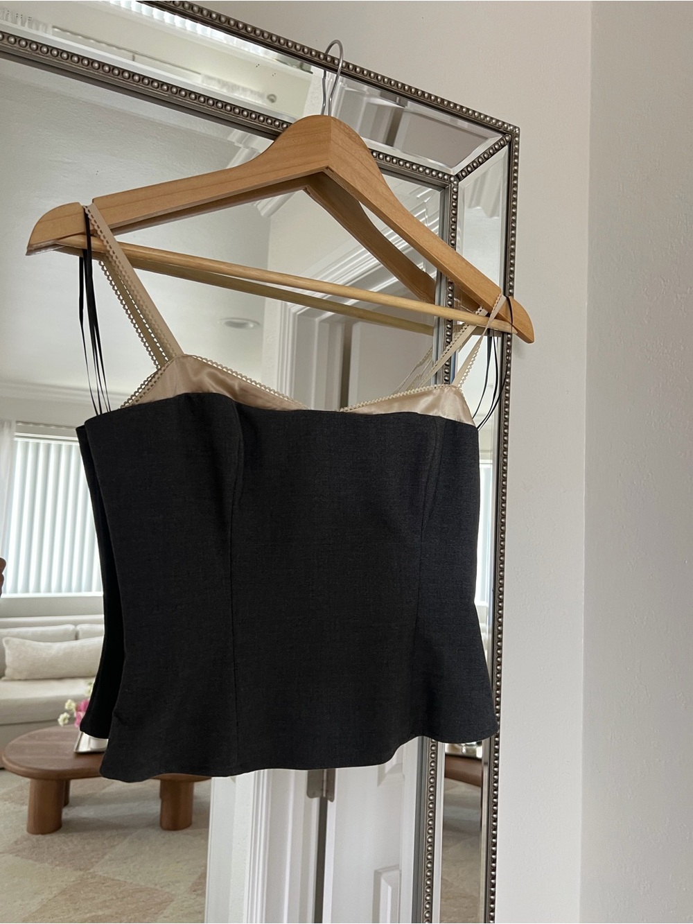 Reformation Melanie Top in Dark Gray - Picture 3 of 4